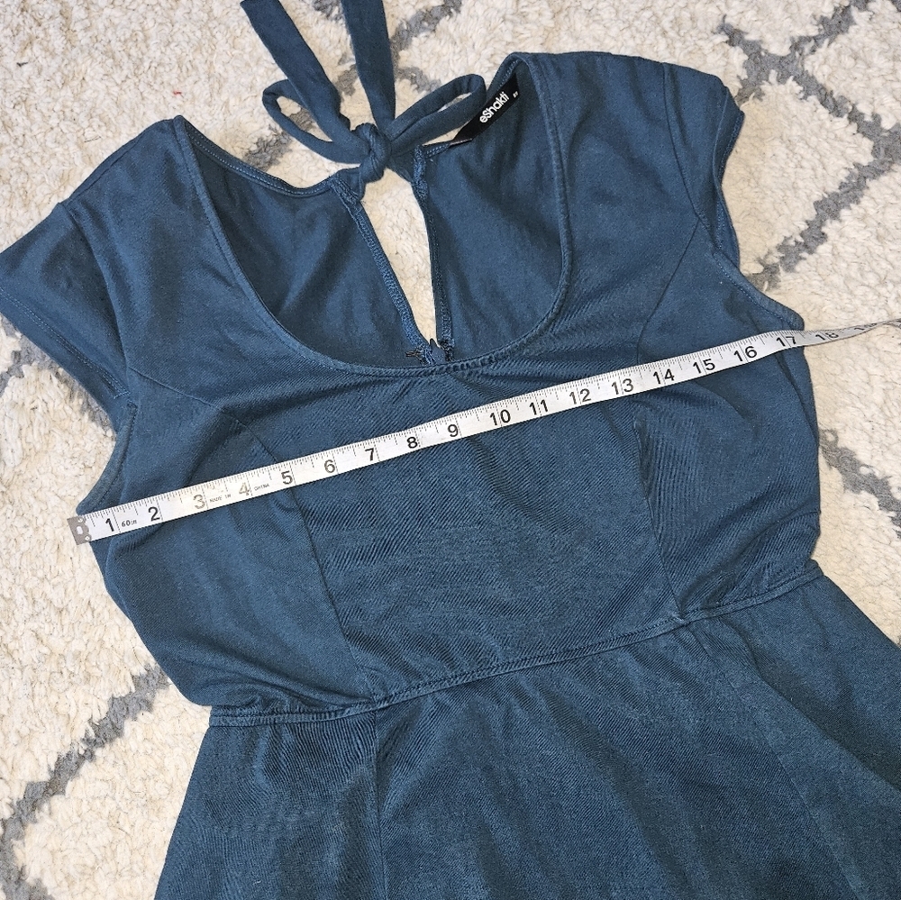 eShakti mid length cotton dress with lace inlet. Size medium or 10 - Picture 5 of 8